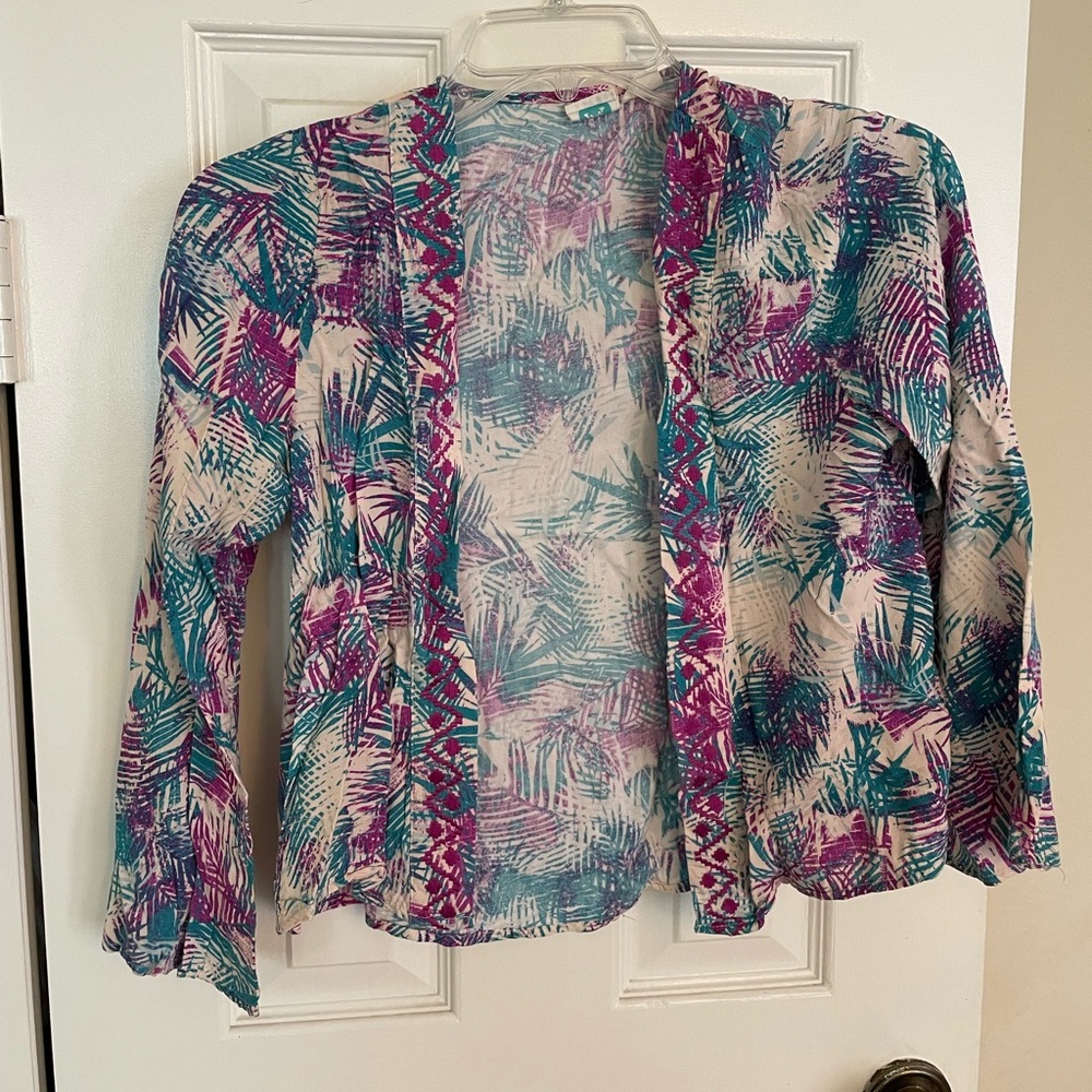 Girl’s Magenta/Green light jacket